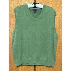 Lands' End Men's Sweater Vest 100% Cotton